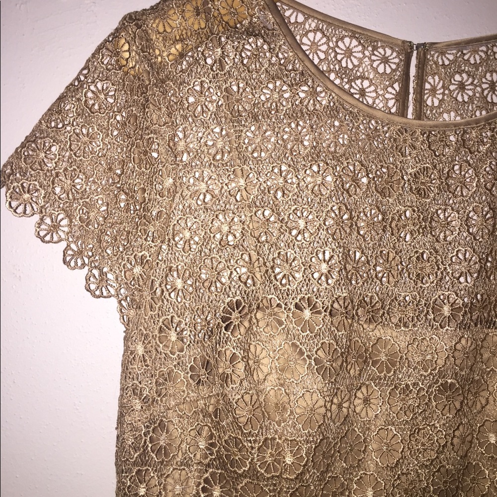 Gold Lace Dress